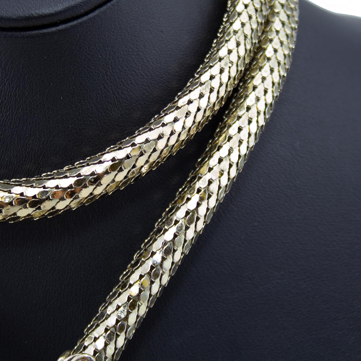 whiting and davis snake necklace