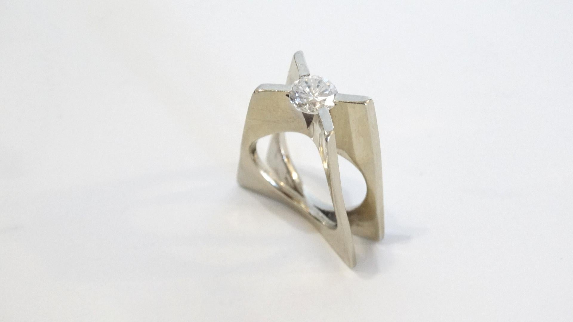 Whitt for Georg Jensen 1 Carat Diamond Ring 3