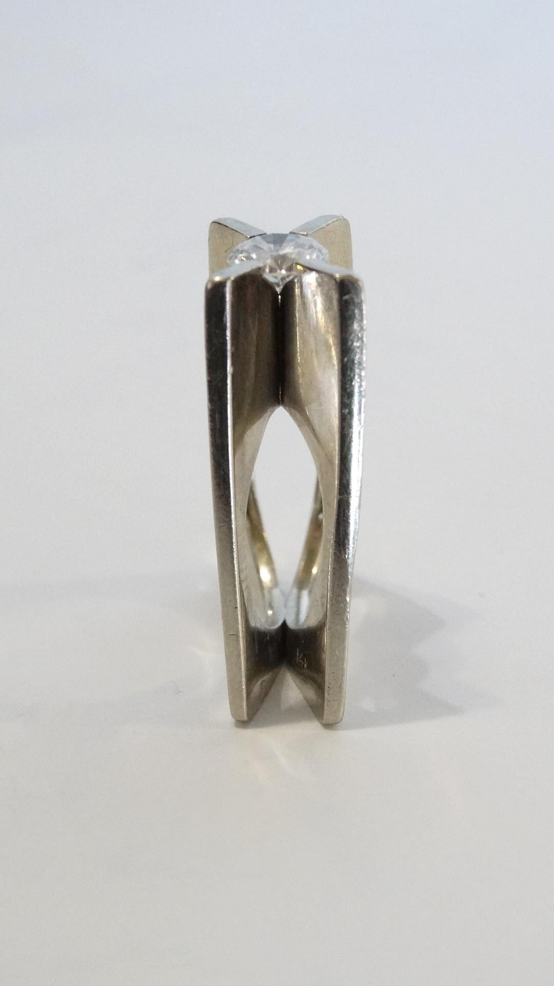 Whitt for Georg Jensen 1 Carat Diamond Ring 7