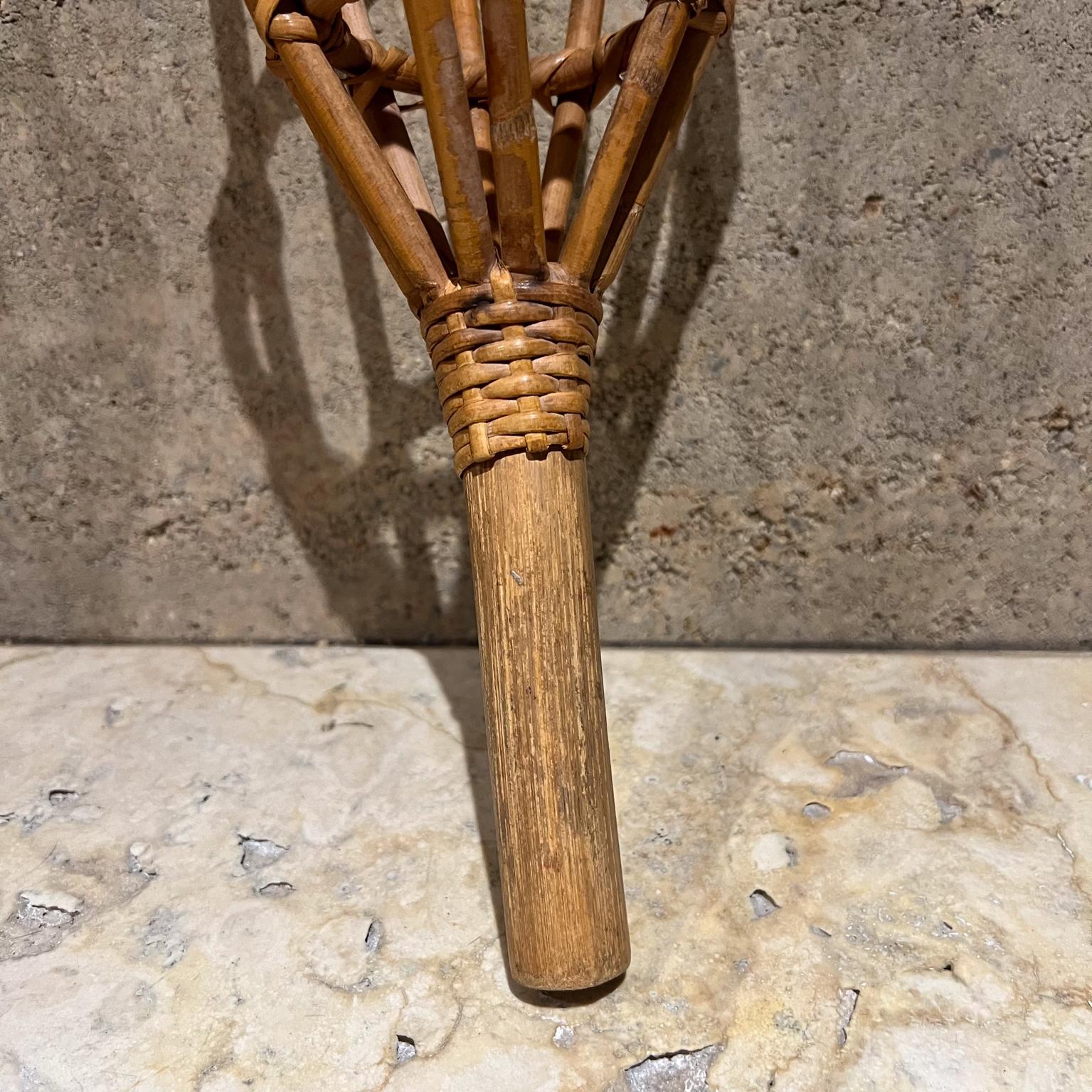 Mid-20th Century 1960s Wicker Rattan Scoop Jai Alai Ball Toss Racquet Pair