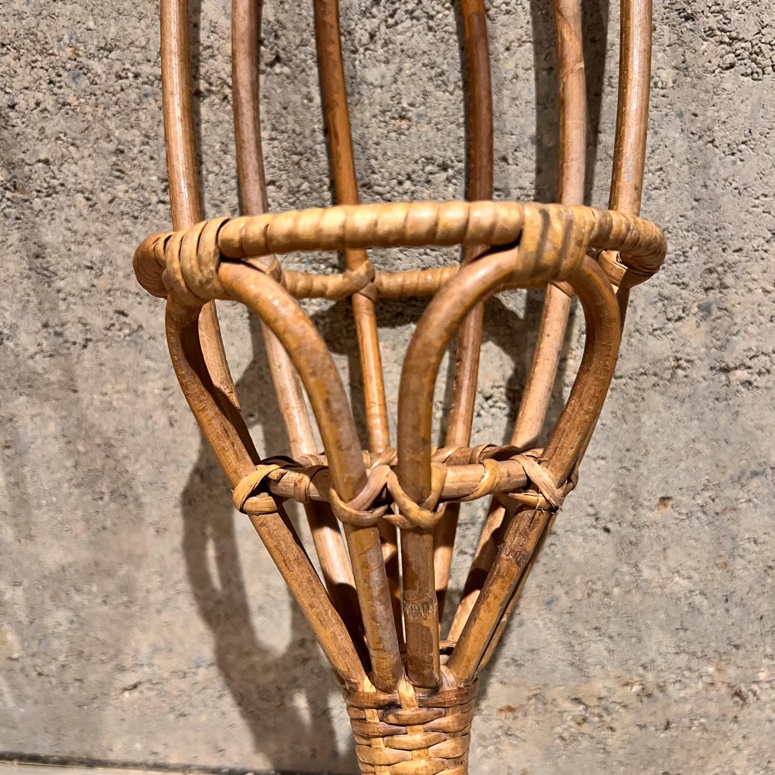 Bamboo 1960s Wicker Rattan Scoop Jai Alai Ball Toss Racquet Pair