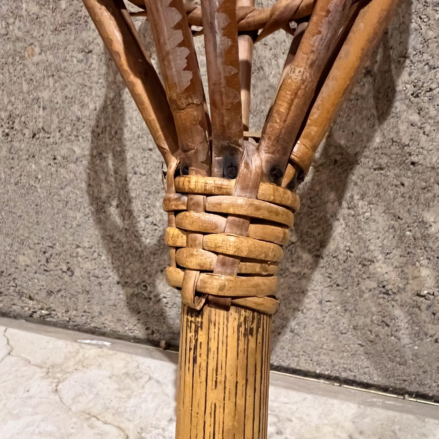 1960s Wicker Rattan Scoop Jai Alai Ball Toss Racquet Pair 2