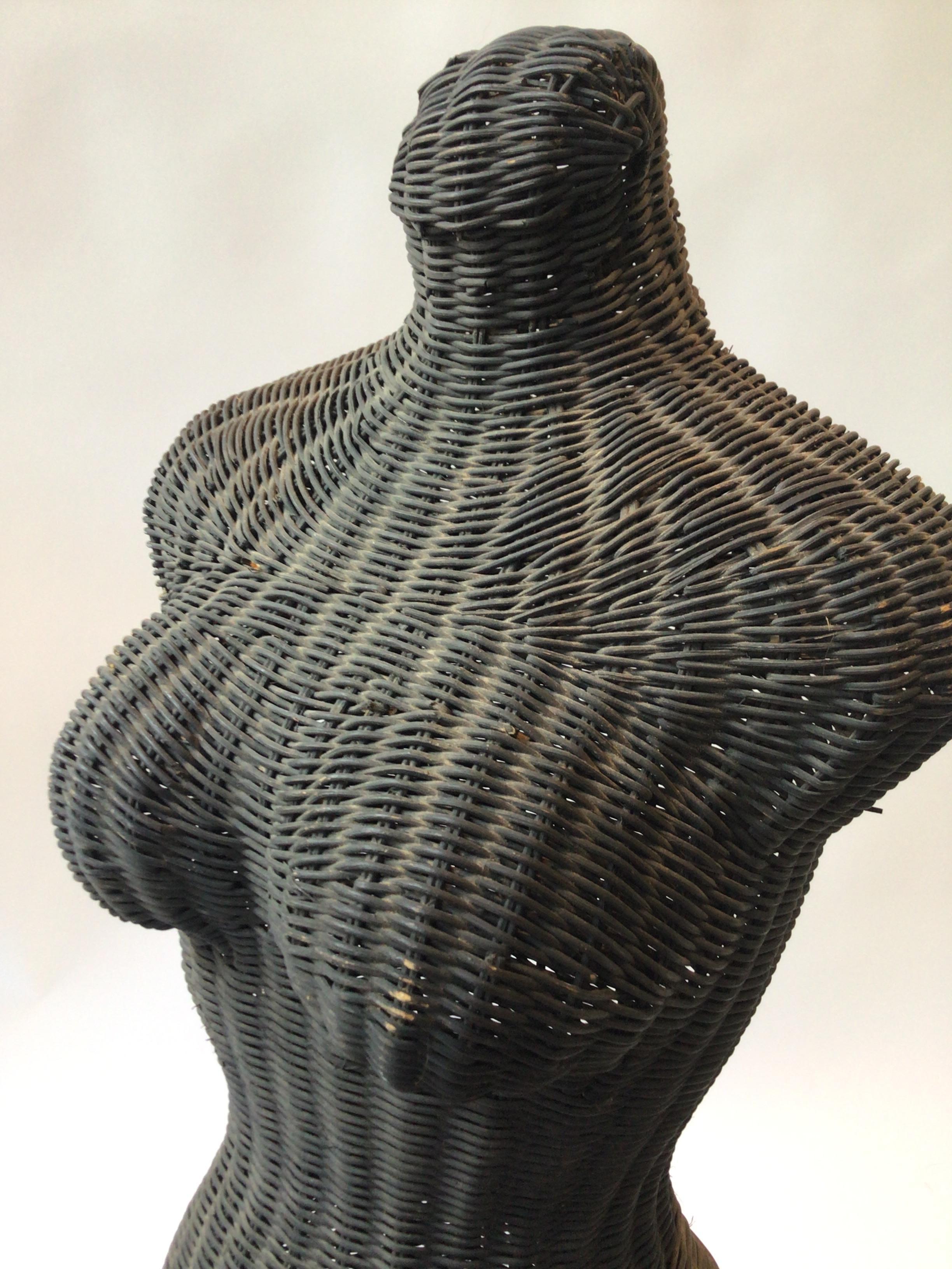 1960s Wicker Sculpture of a Nude Woman For Sale 2