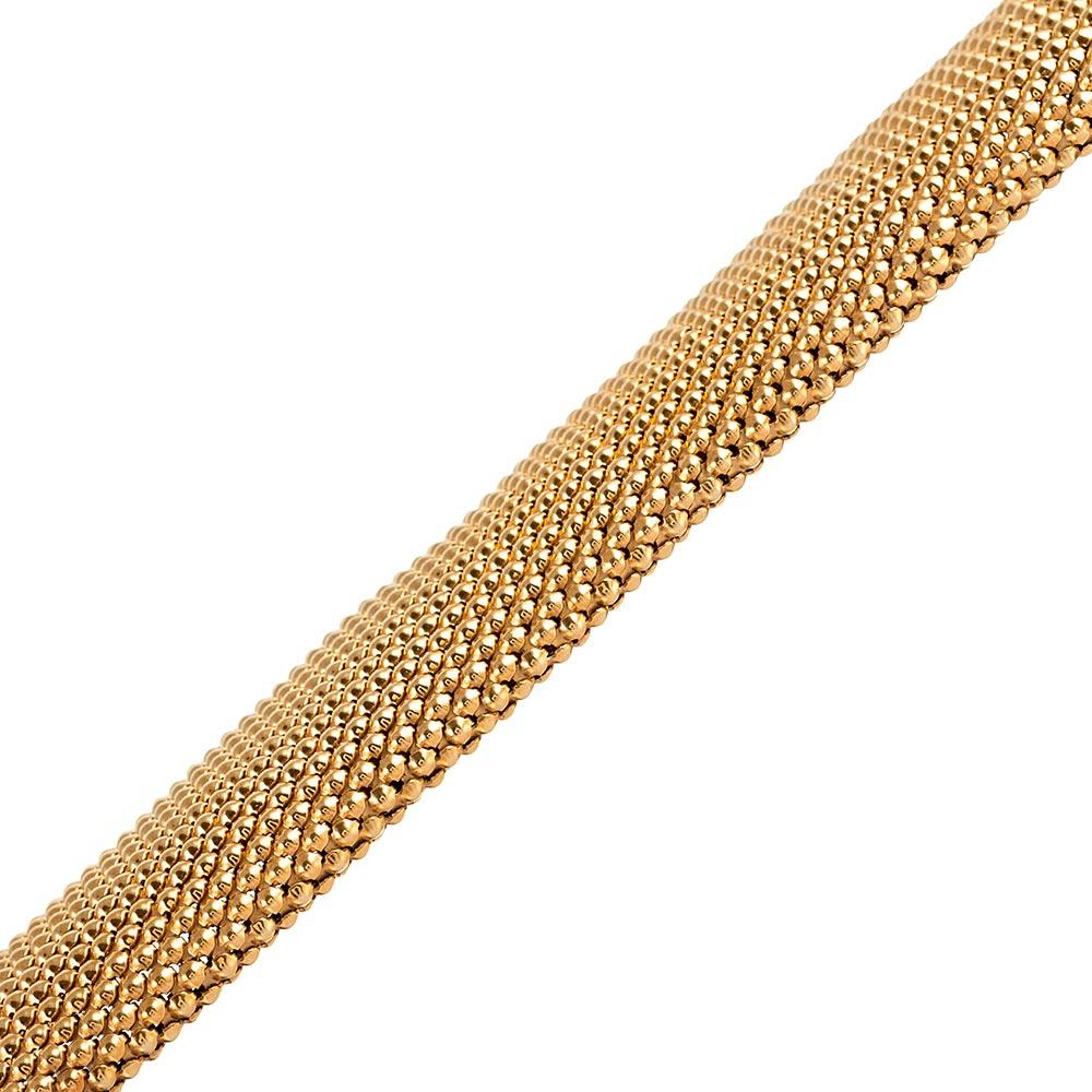 Women's or Men's 1960s Wide Golden Bracelet