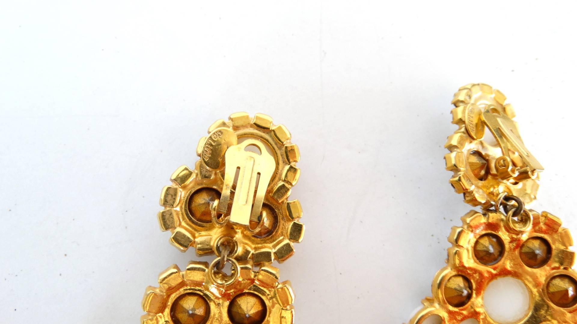 Women's 1960s William De Lillo Shell Earrings  For Sale