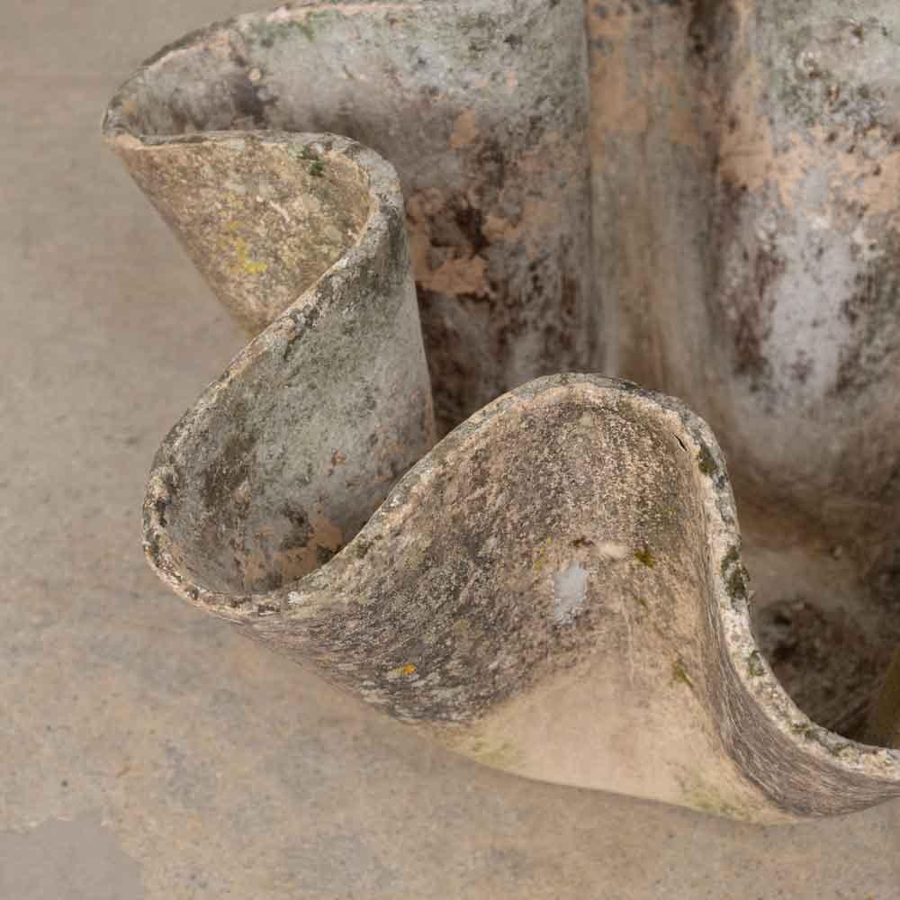 Concrete 1960's Willy Guhl Clam Shell Planter For Sale