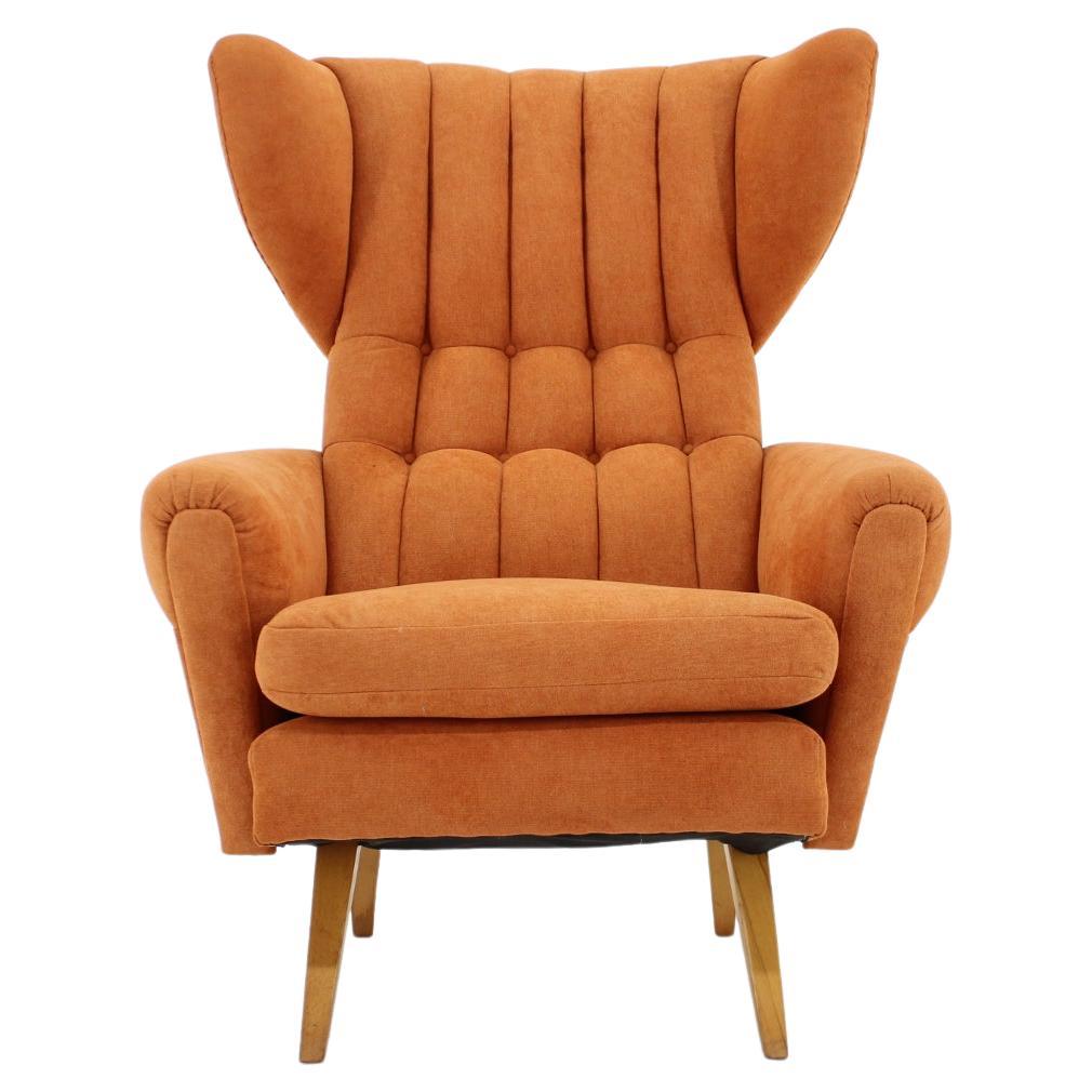 1960s Wing Chair, Czechoslovakia  For Sale