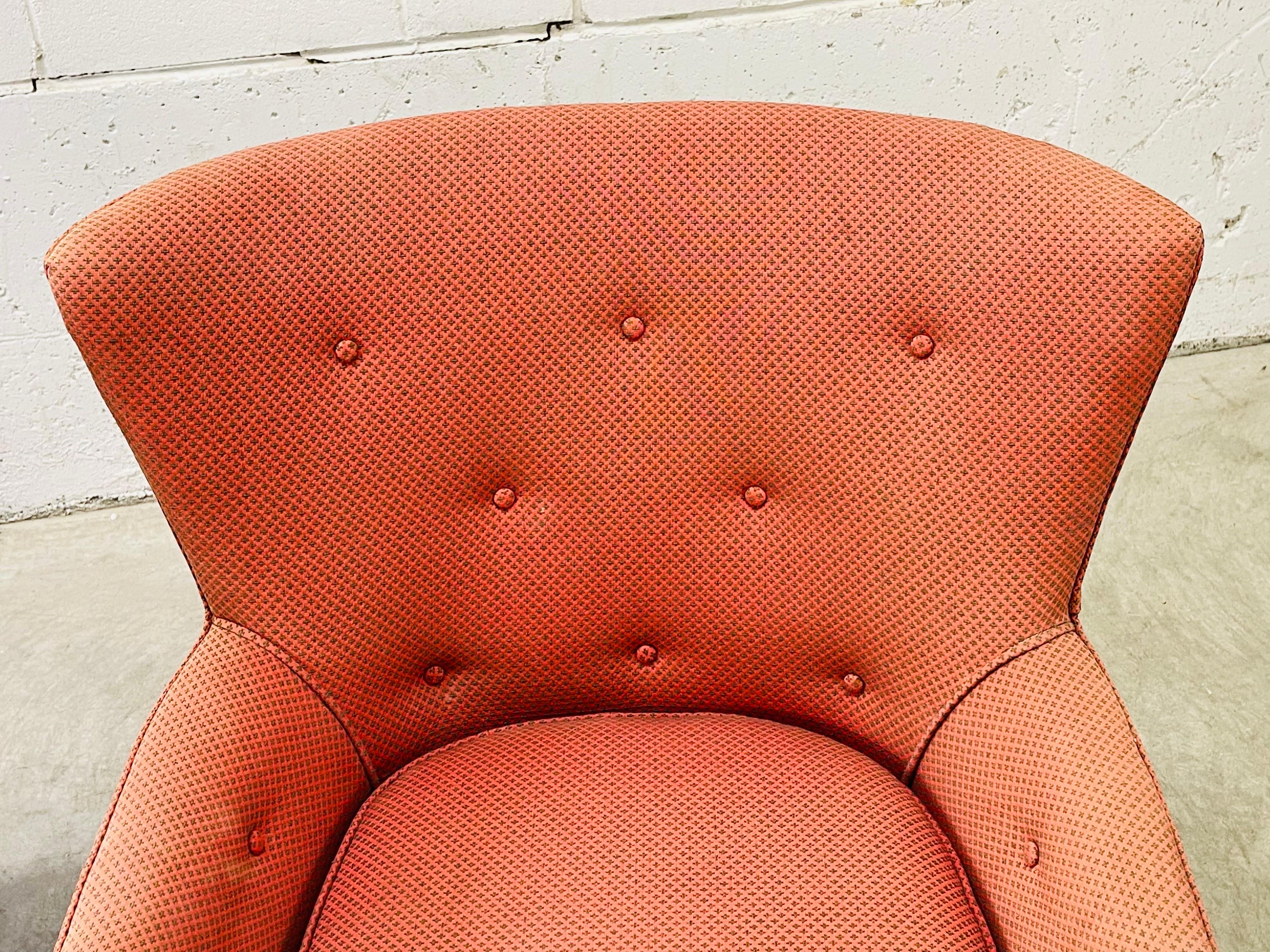 1960s Winged Back Provincial Style Arm Chairs, Pair In Good Condition For Sale In Amherst, NH