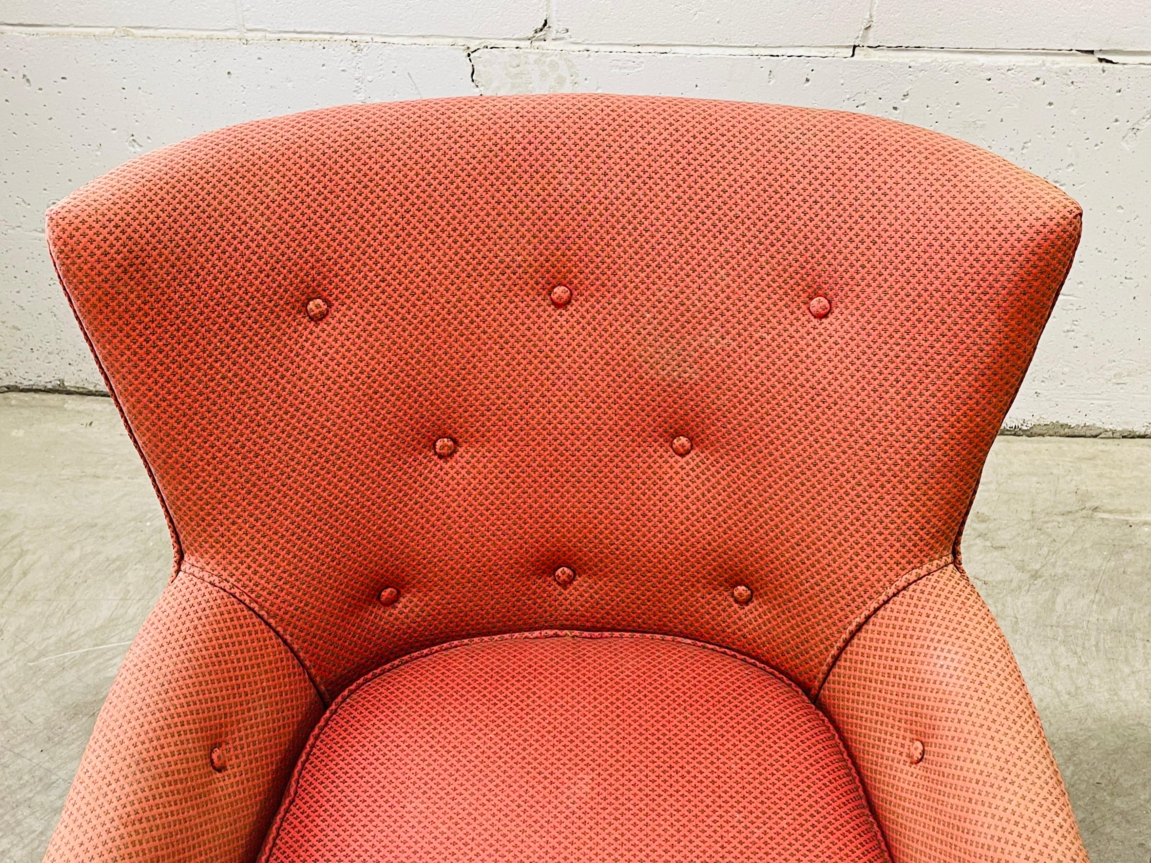 20th Century 1960s Winged Back Provincial Style Arm Chairs, Pair For Sale