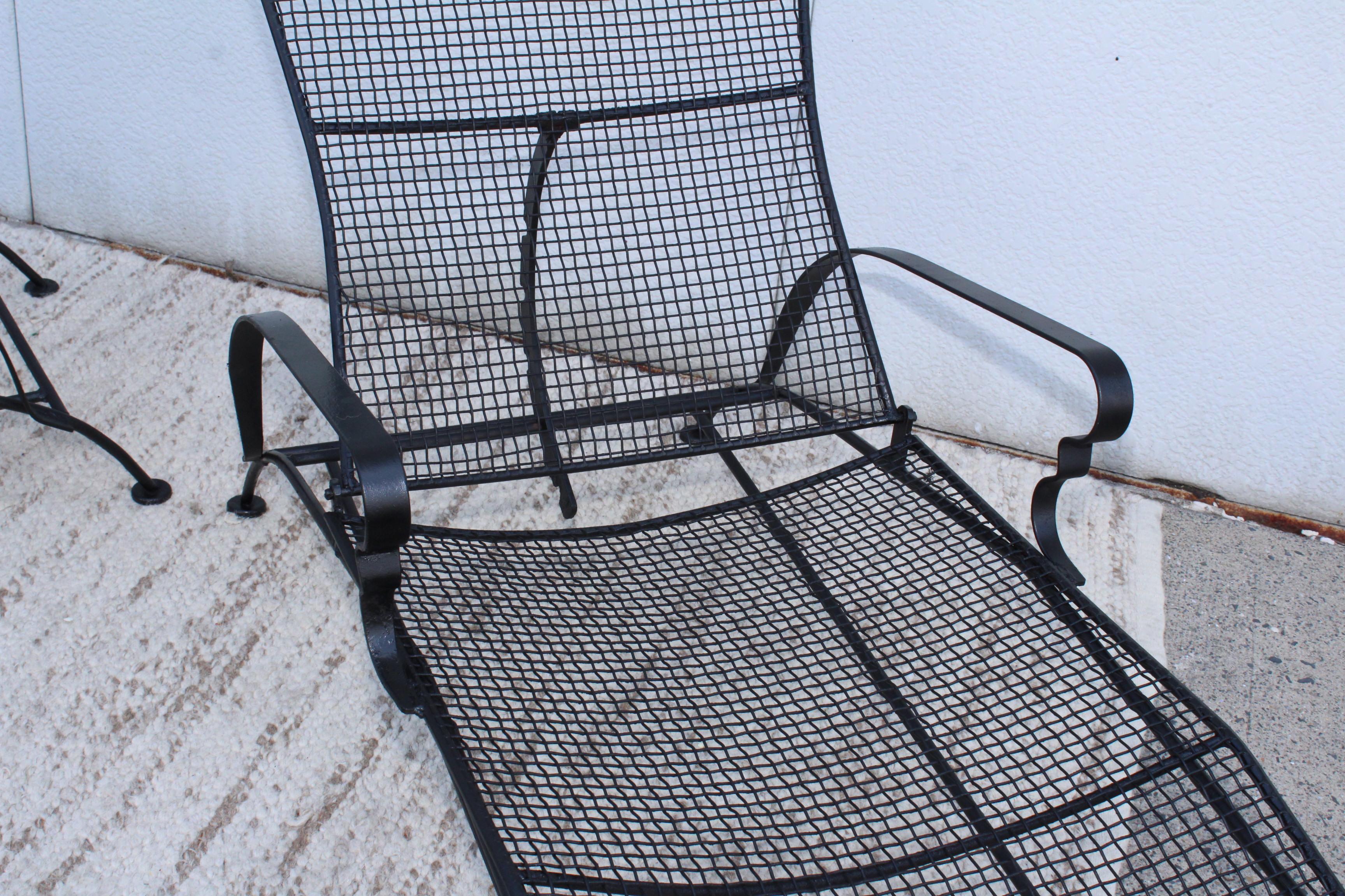 1960's Wire Mesh Outdoor Chaise Lounges 1