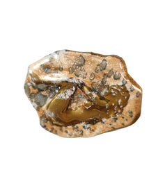 1960s woman silhouette pink and gold ceramic brooch