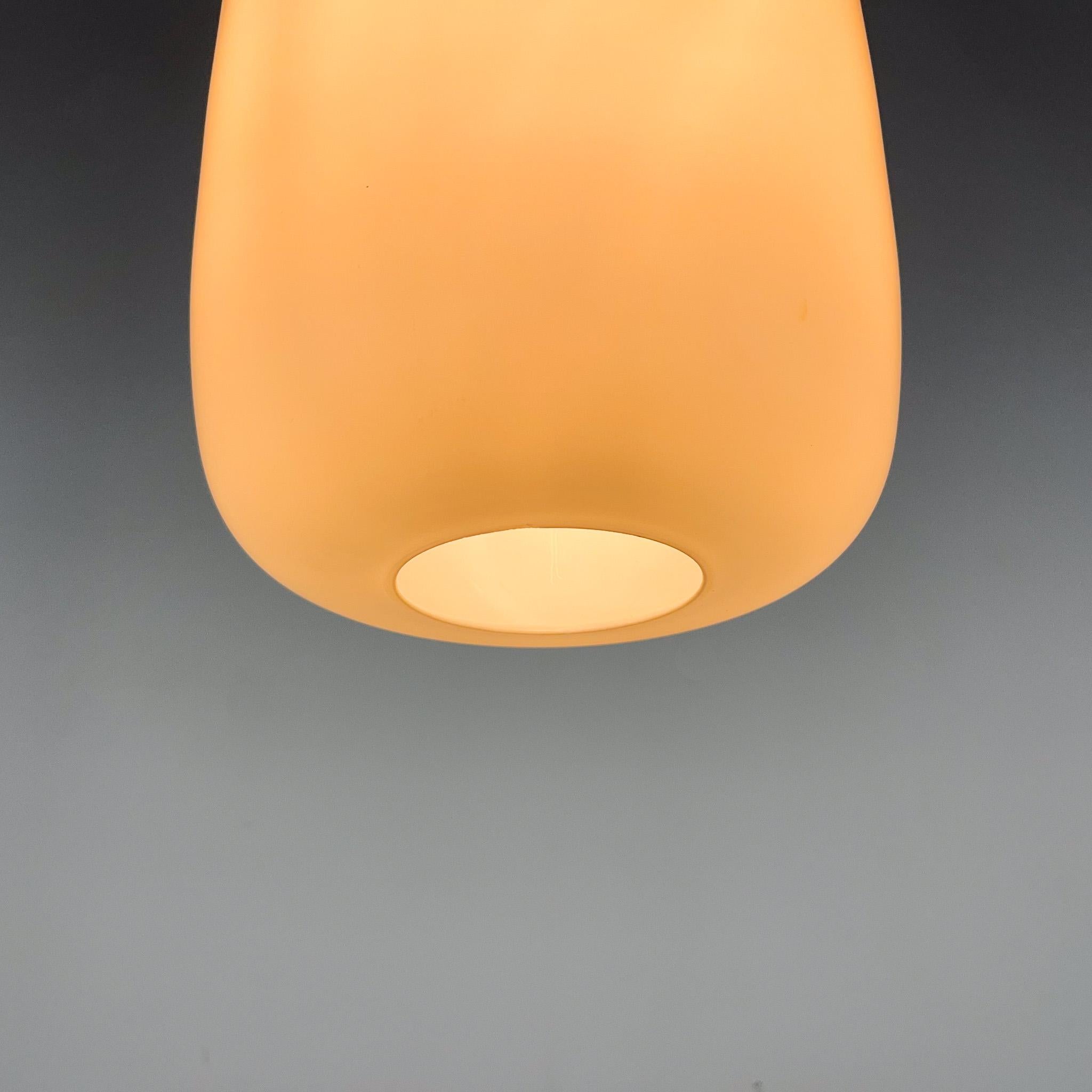 1960s Wood and Glass Midcentury Pendant Light by ULUV, Czechoslovakia For Sale 2