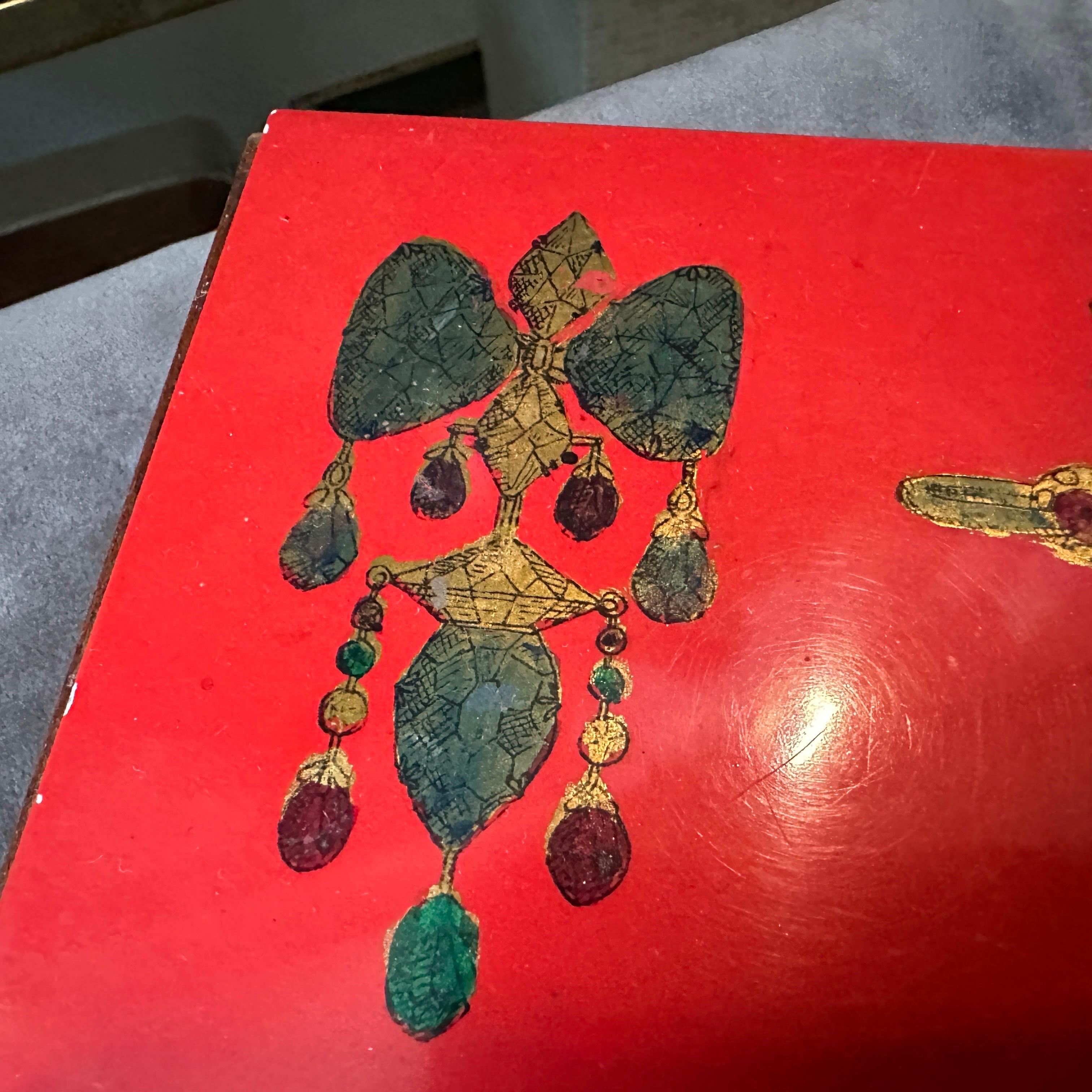 Joyero italiano de madera y metal de los años 60 de Galbiati Milano en venta 1