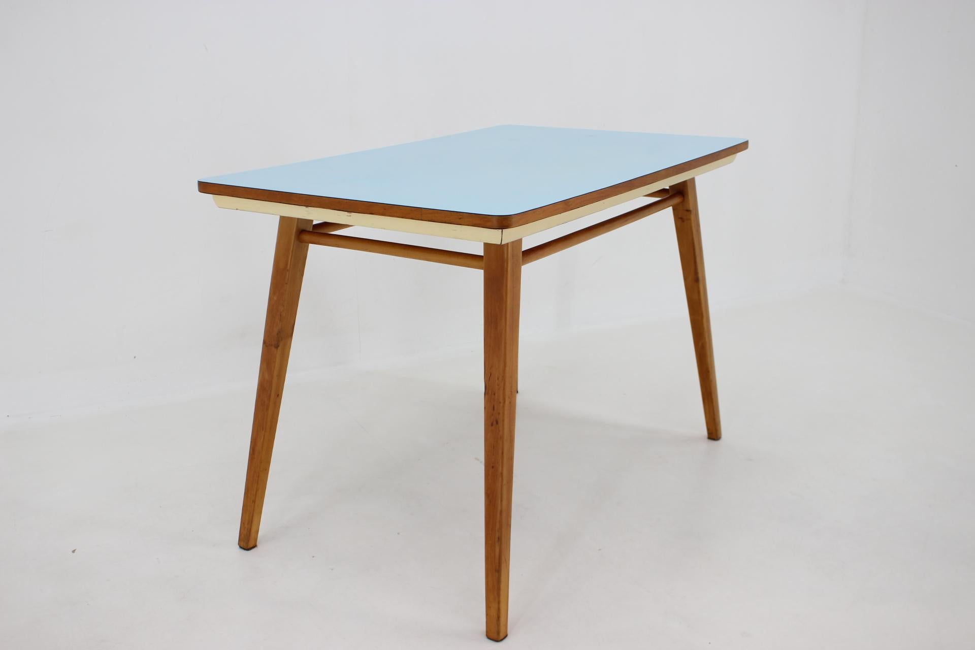 Mid-20th Century 1960s, Wood and Umakart Dining Table by Nový Domov, Czechoslovakia