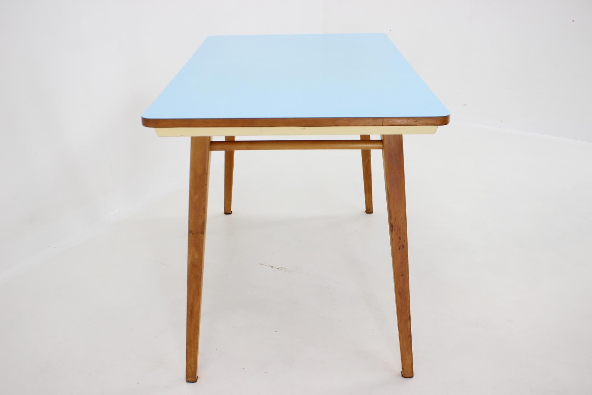 1960s, Wood and Umakart Dining Table by Nový Domov, Czechoslovakia 1