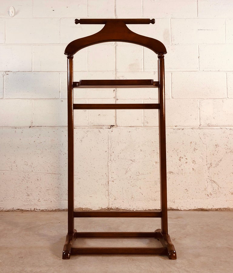 1960s Wood Bedroom Valet Stand at 1stDibs