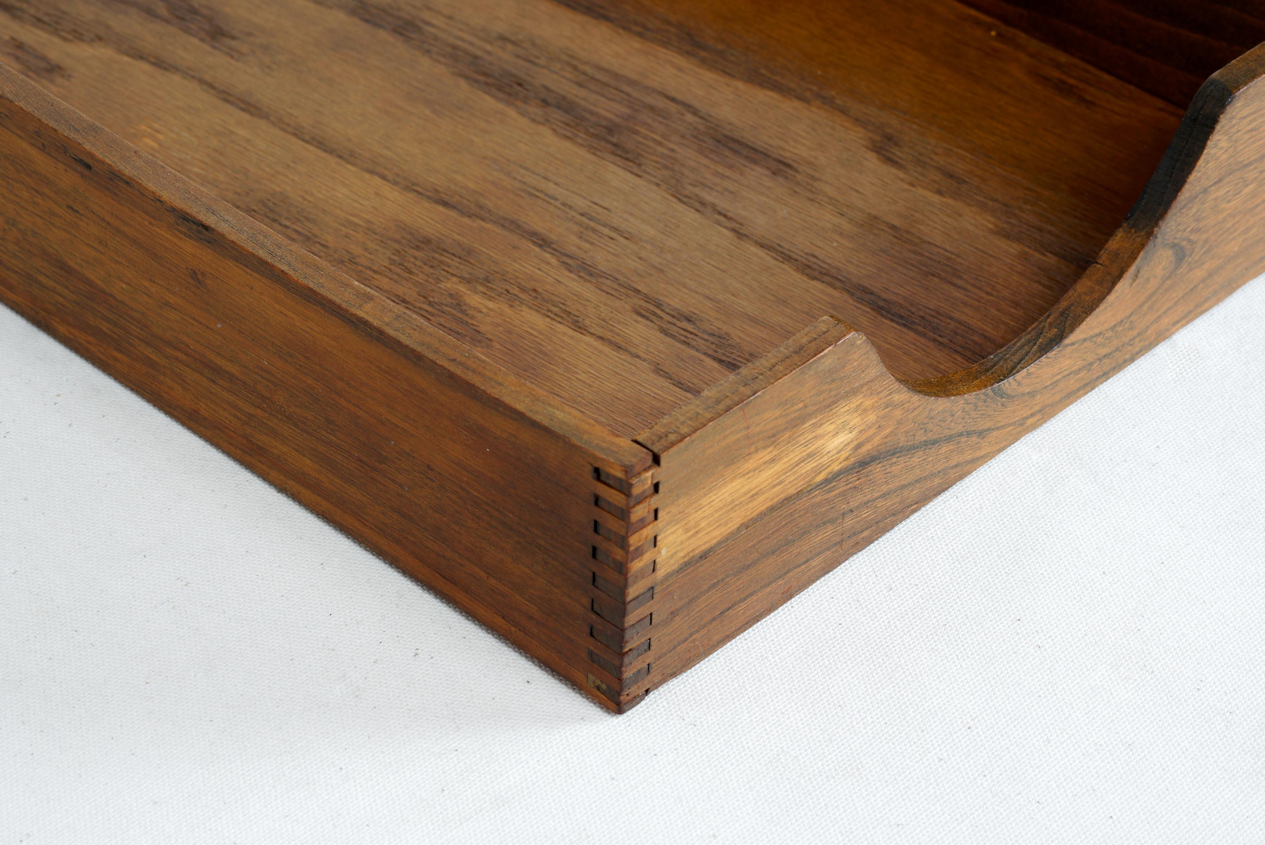 wooden letter tray