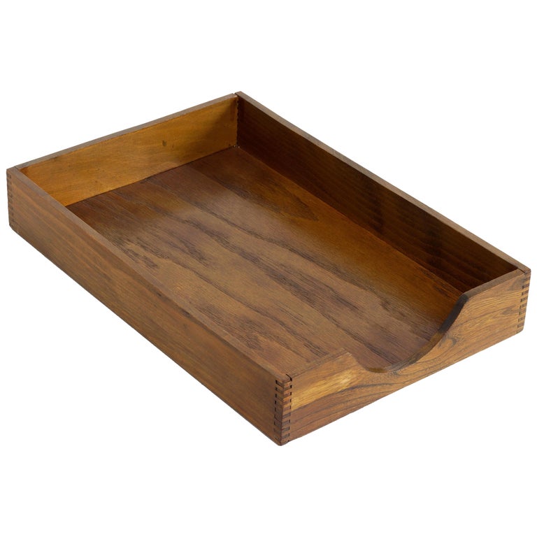 1960s Wood Desktop Letter Tray by Hedges Files at 1stDibs
