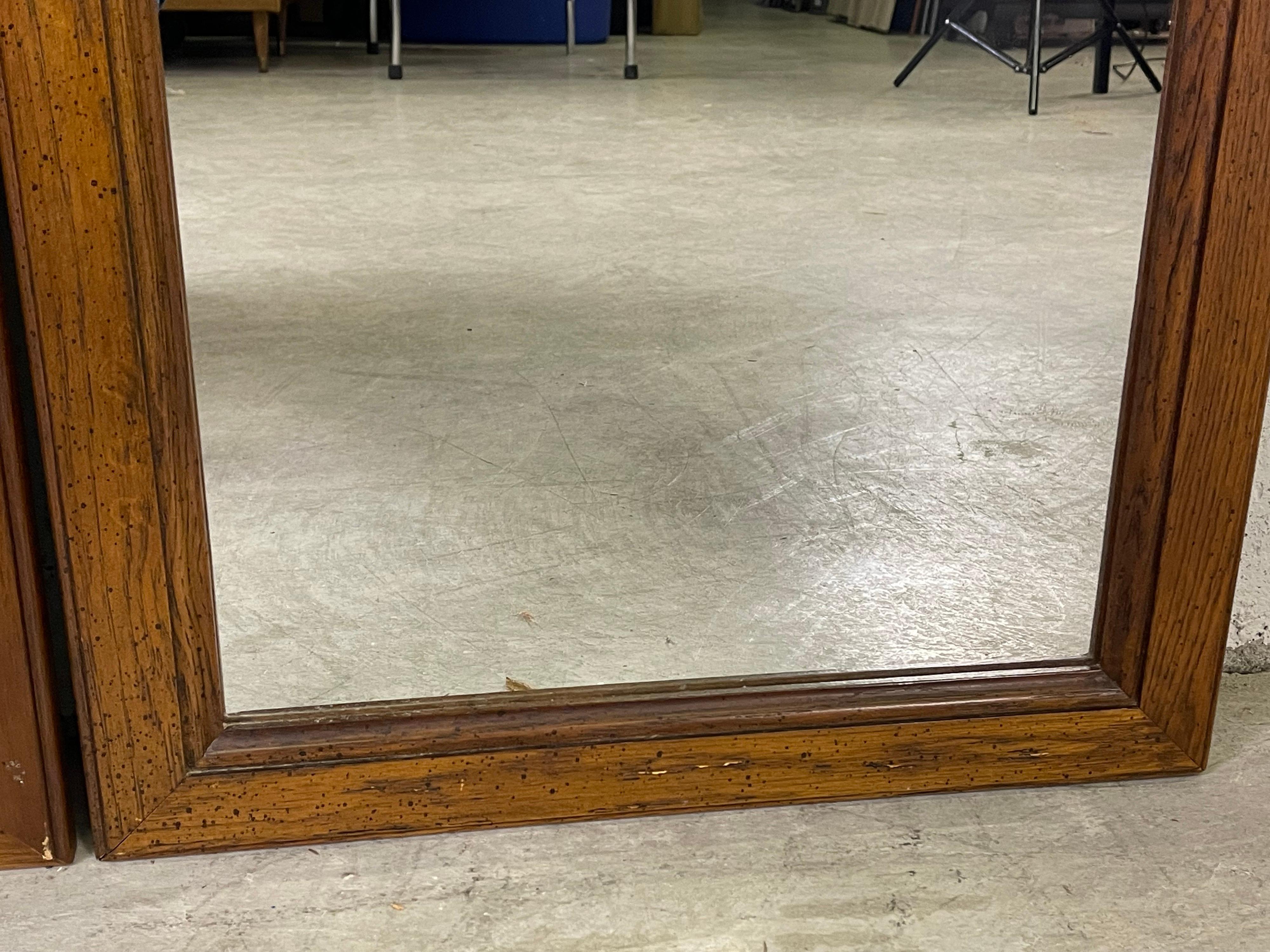 1960s Wood Wall Mirrors, Pair For Sale 1