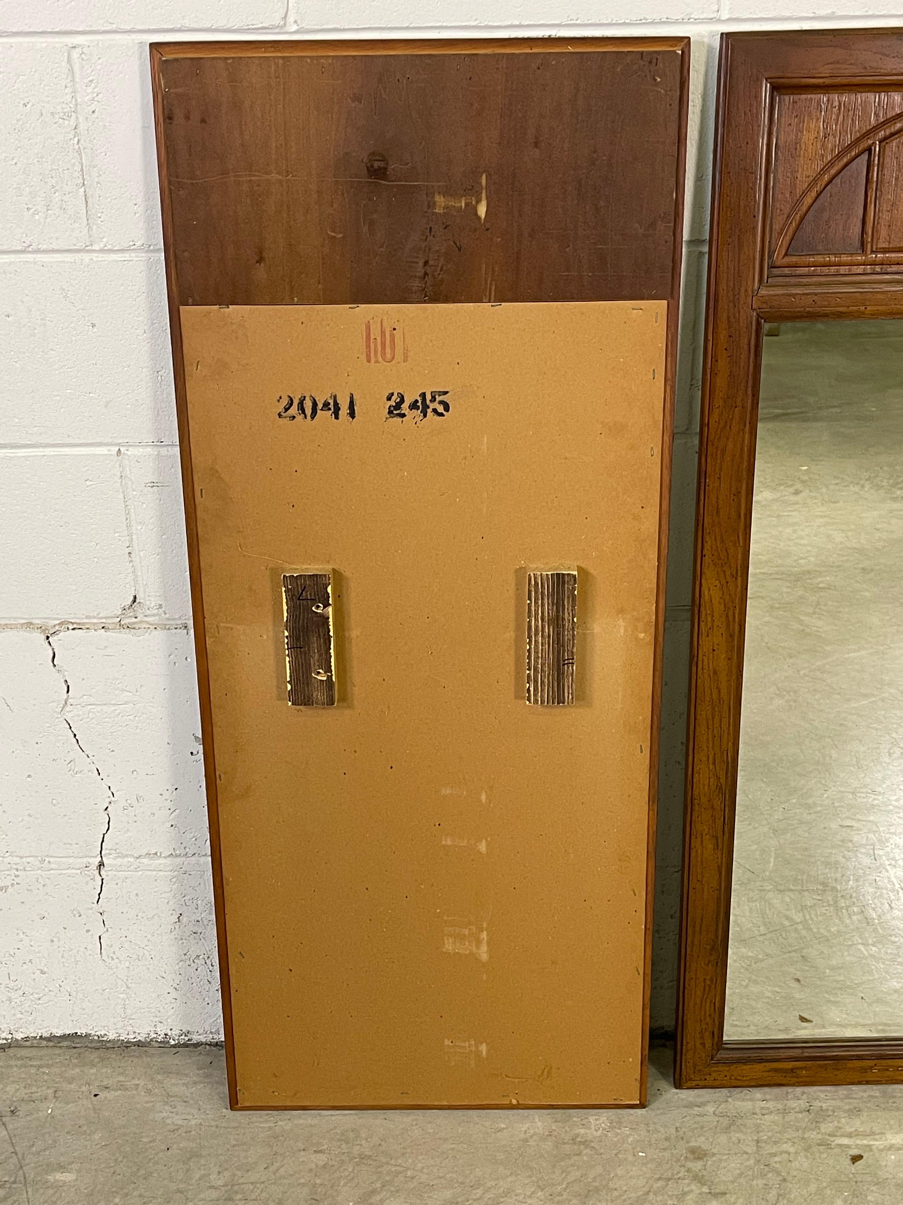 1960s Wood Wall Mirrors, Pair For Sale 2