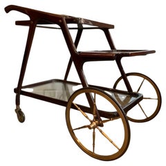 1960s Wooden Cart With Removable Tray