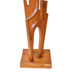 1960s Wooden Figure Sculpture Made in Italy by Luigi Cipollone