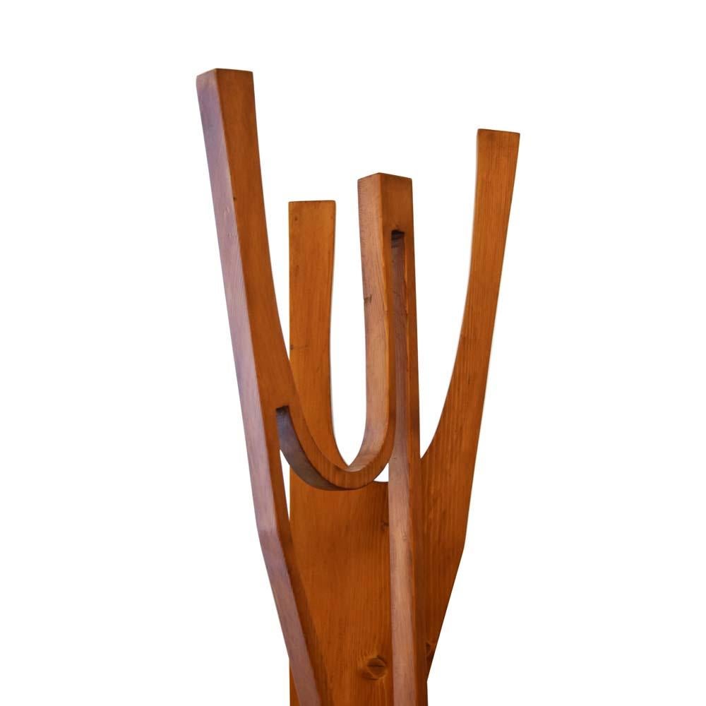 Mid-Century Modern 1960s Wooden Figure Sculpture Made in Italy by Luigi Cipollone For Sale