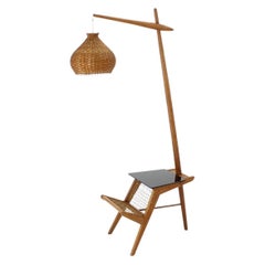 1960s Wooden Floor Lamp by Krasna Jizba, Czechoslovakia