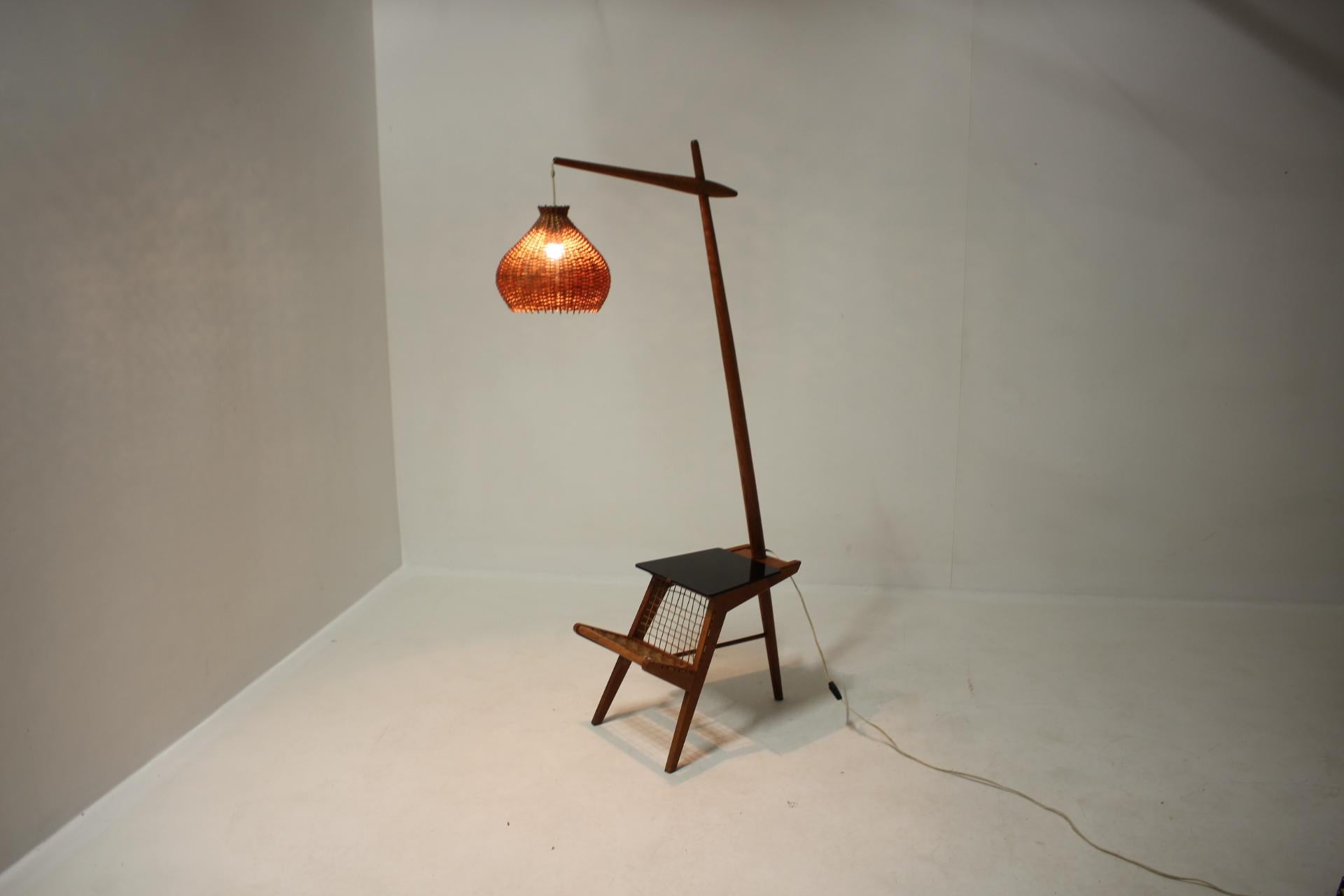 1960s Wooden Floor Lamp by Krasna Jizba, Czechoslovakia 5