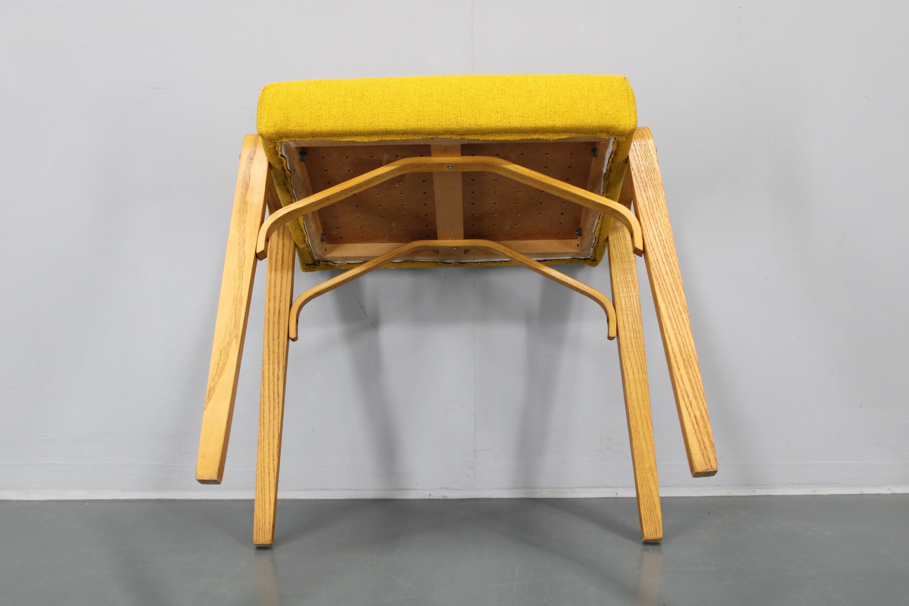 1960s Wooden Restored Stool , Czechoslovakia For Sale 6