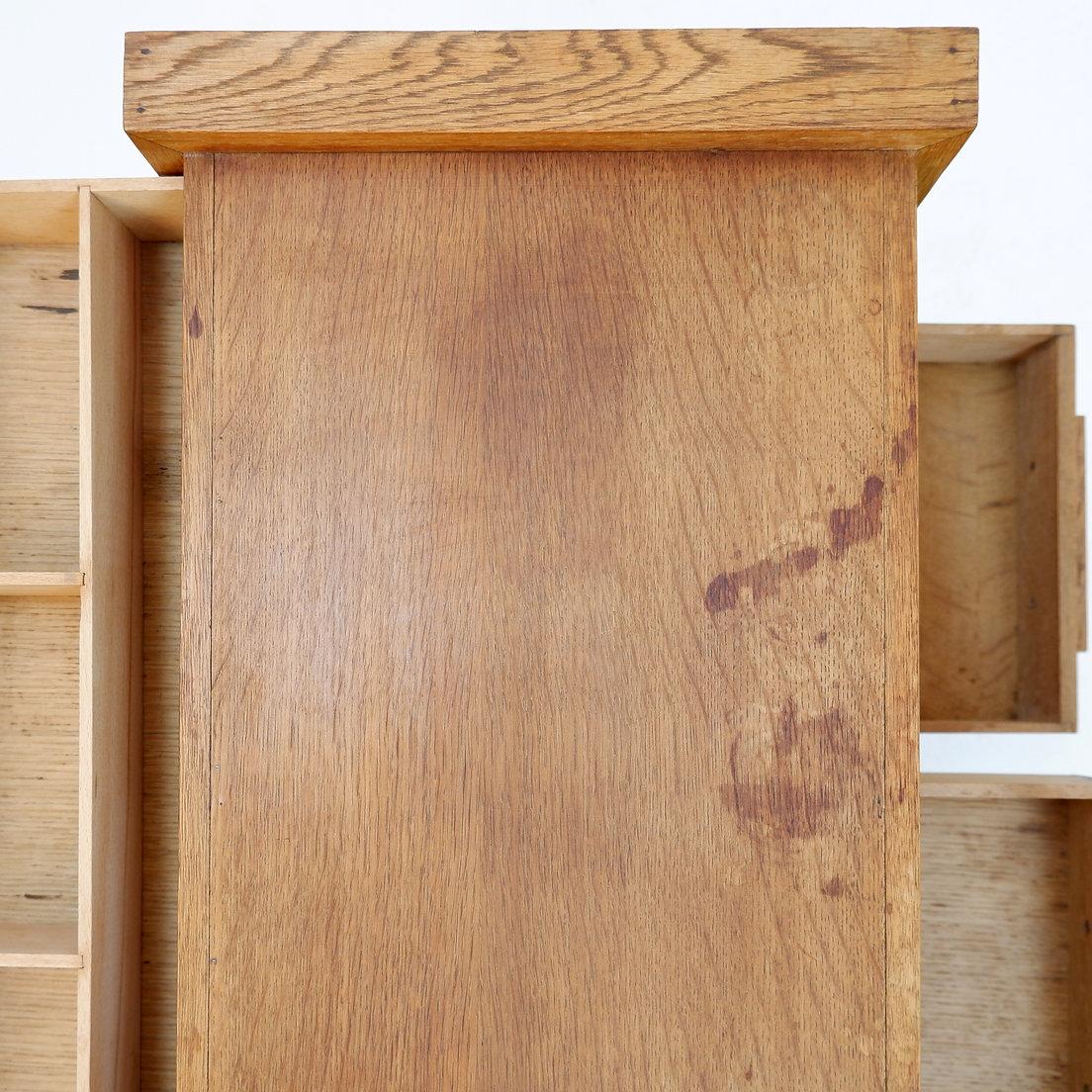 Armadio da cucito in legno degli anni '60 con diversi cassetti in vendita 5