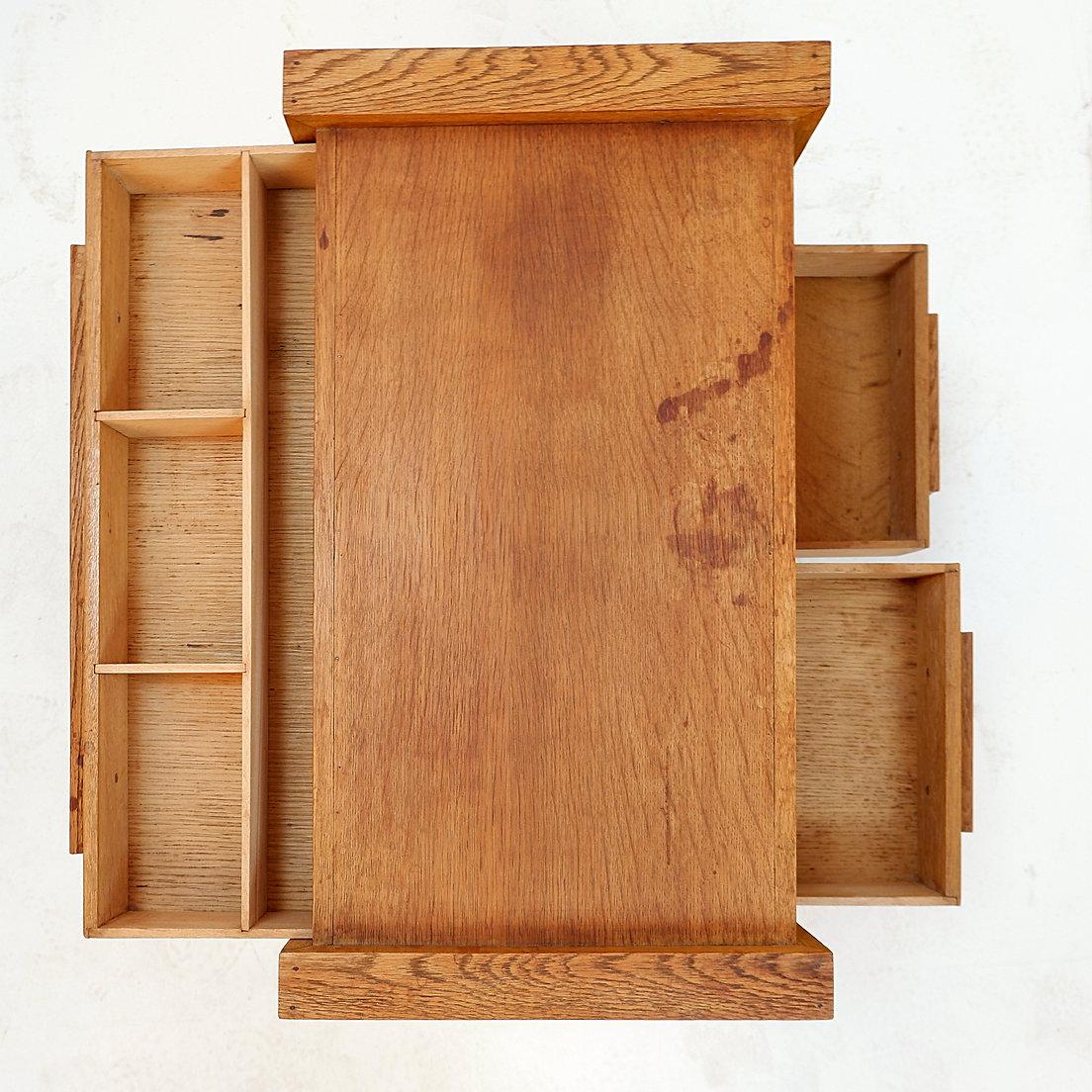 Legno Armadio da cucito in legno degli anni '60 con diversi cassetti in vendita