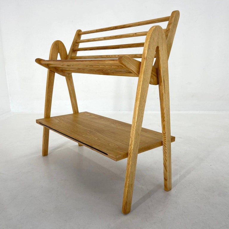 1960's Wooden Slatted Shoe Rack, Czechoslovakia at 1stDibs