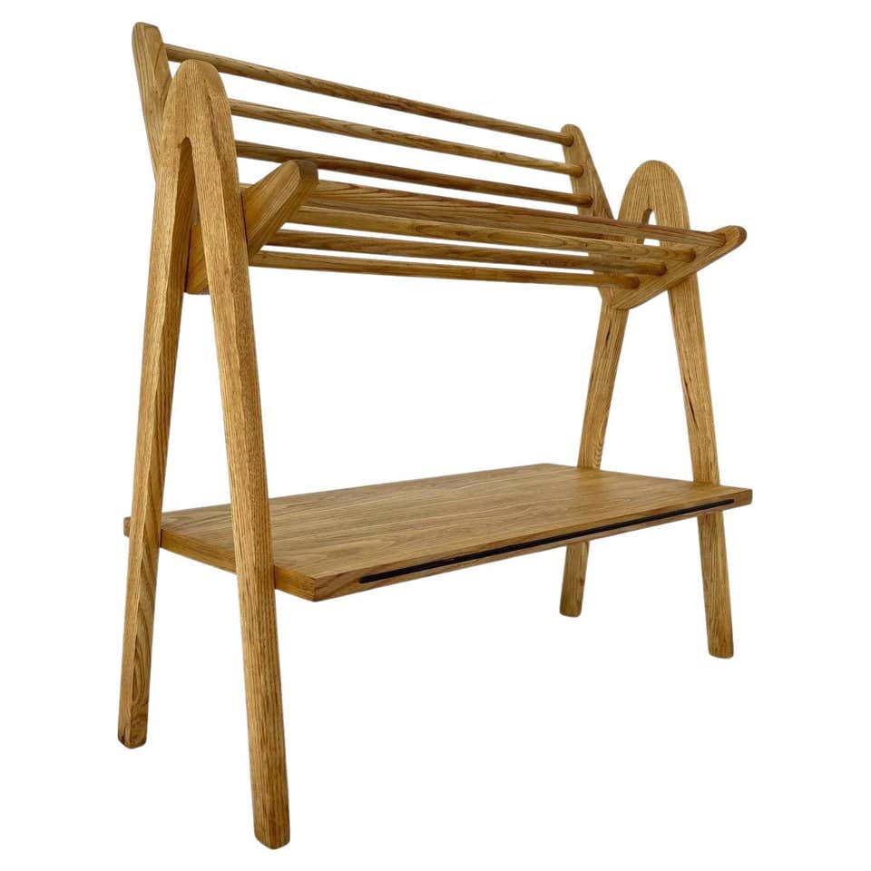 1960's Wooden Slatted Shoe Rack, Czechoslovakia at 1stDibs