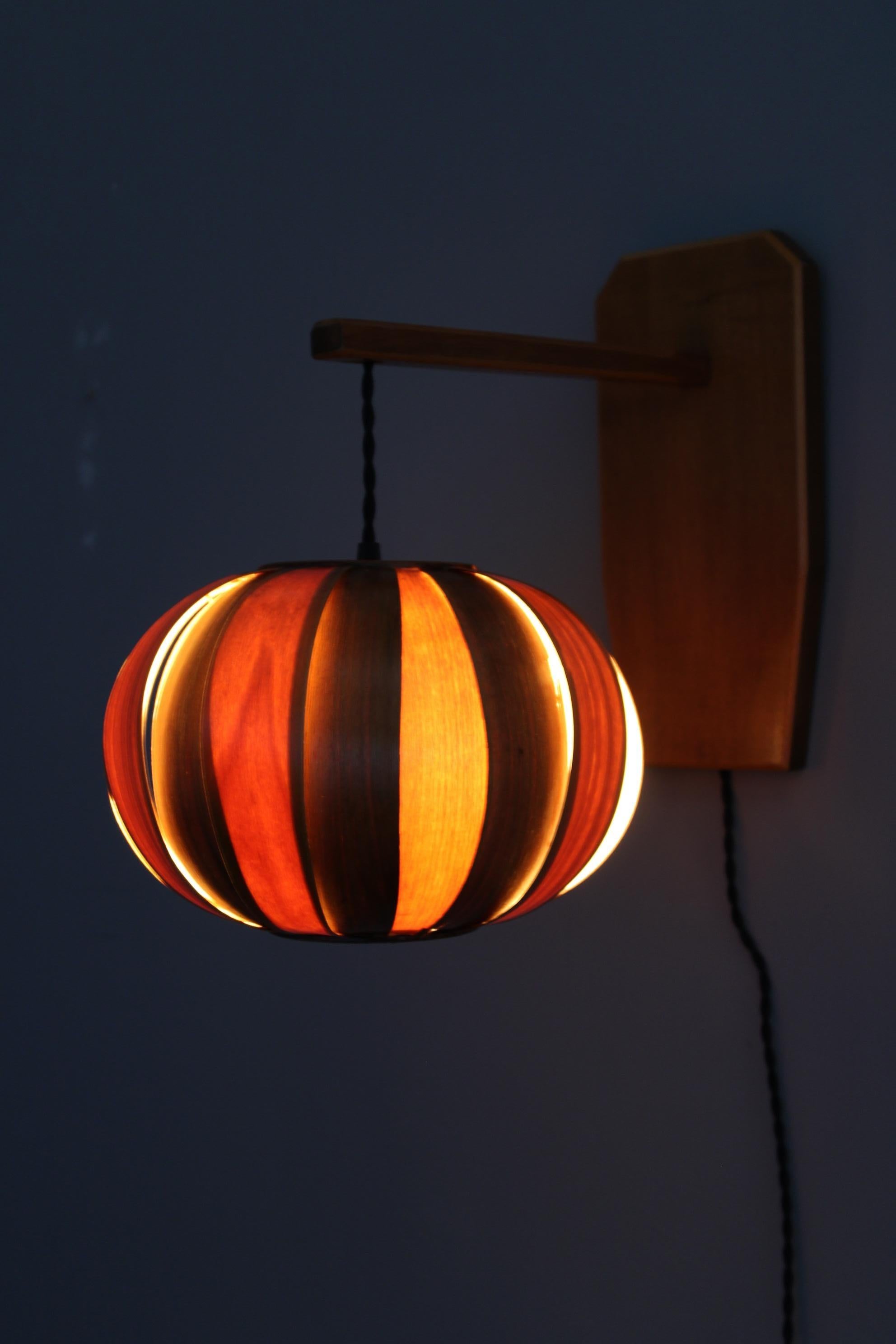 1960s Wooden Wall Lamp, Czechoslovakia For Sale 6