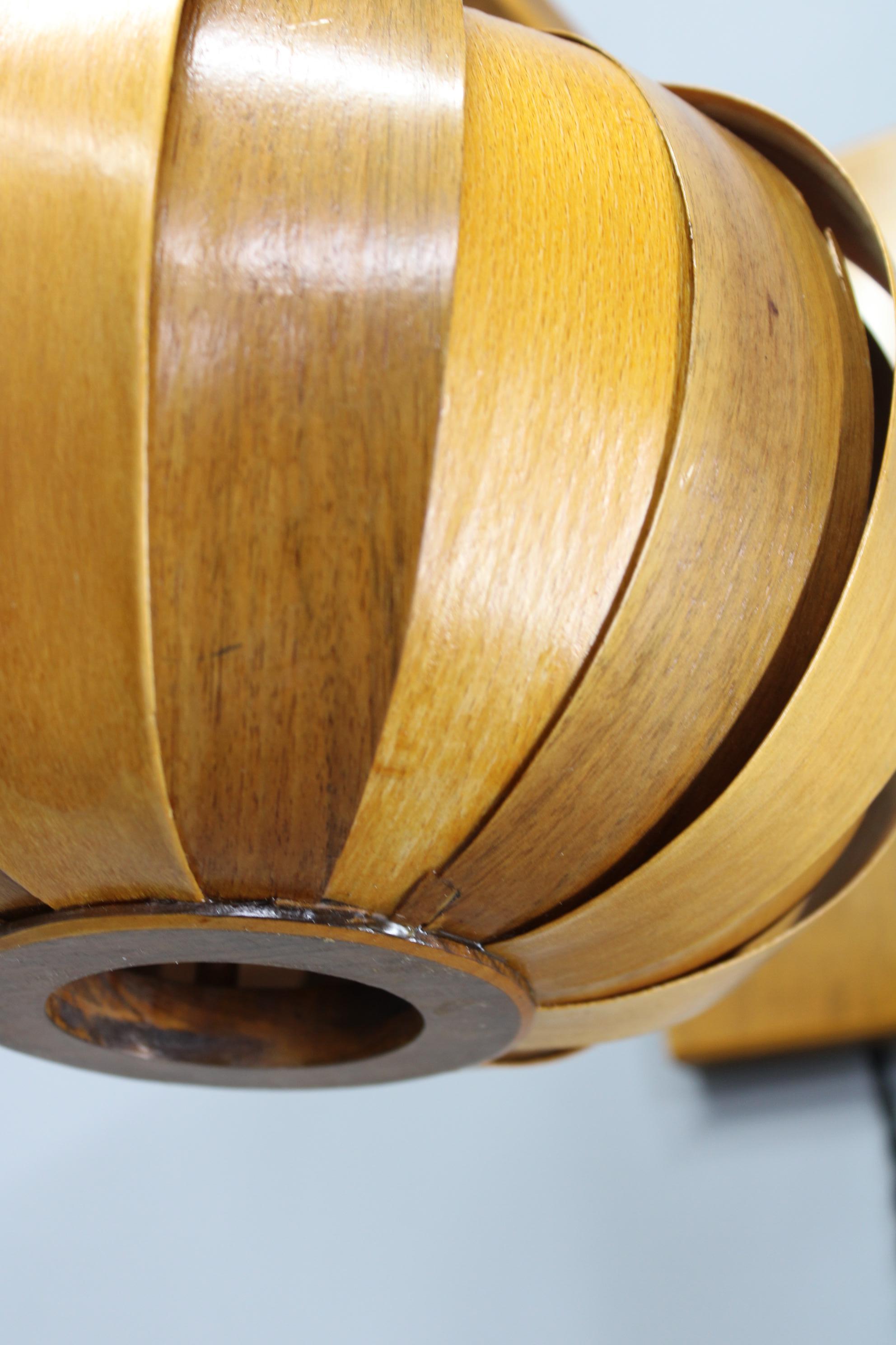 20th Century 1960s Wooden Wall Lamp, Czechoslovakia For Sale