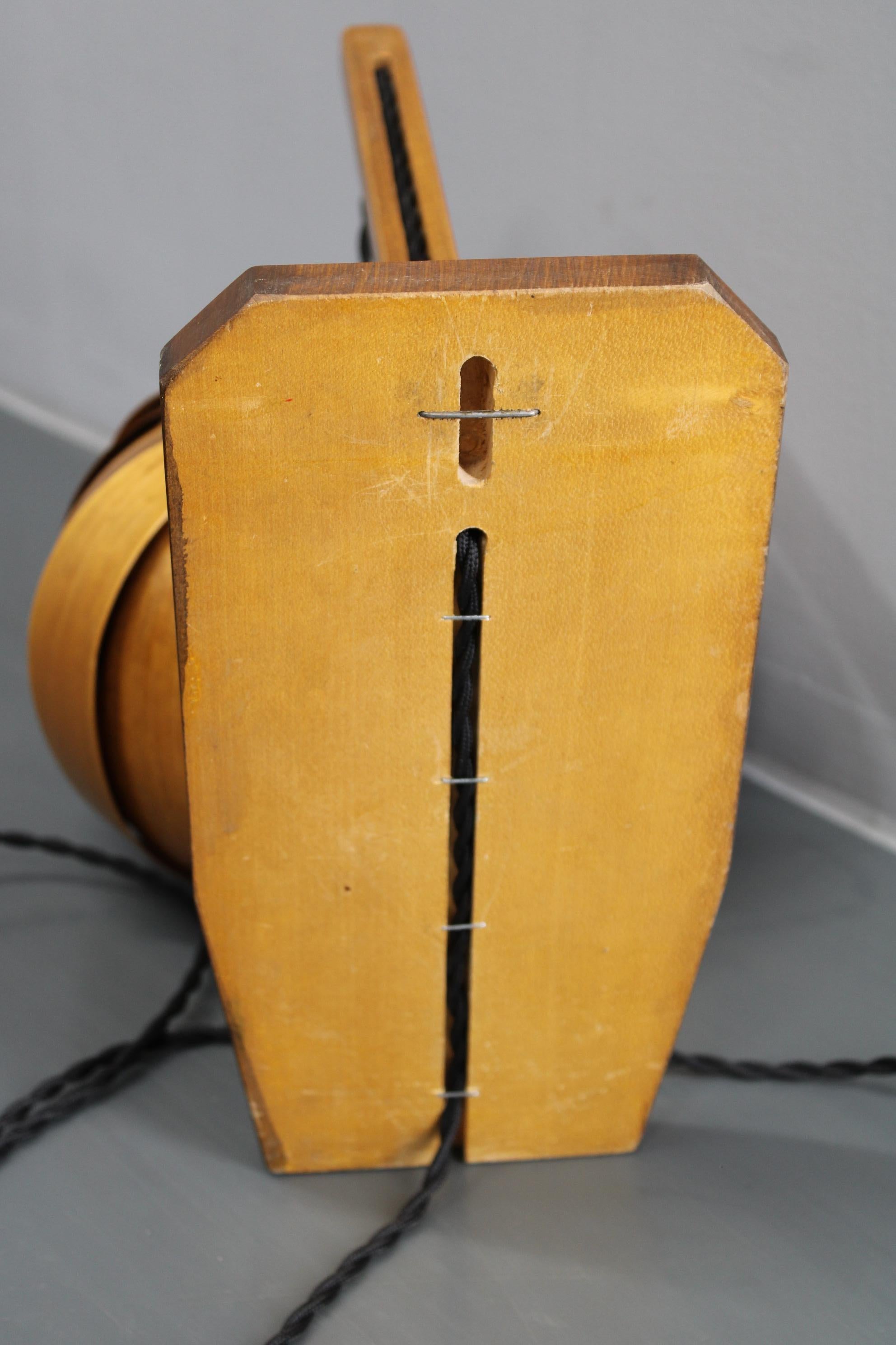 1960s Wooden Wall Lamp, Czechoslovakia For Sale 2
