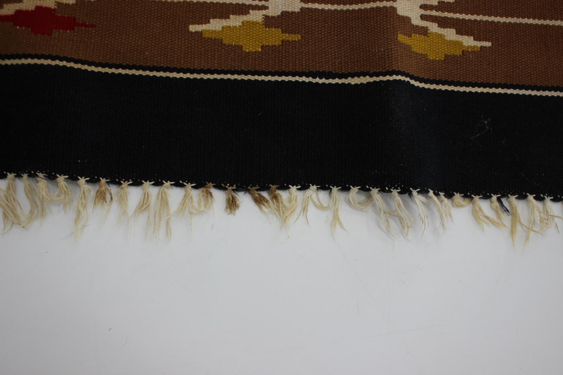 1960s Wool Kilim Carpet, Czechoslovakia For Sale 7