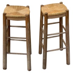 Vintage 1960’s Woven French Breakfast Stools/Counter Stools/Bar Stools
