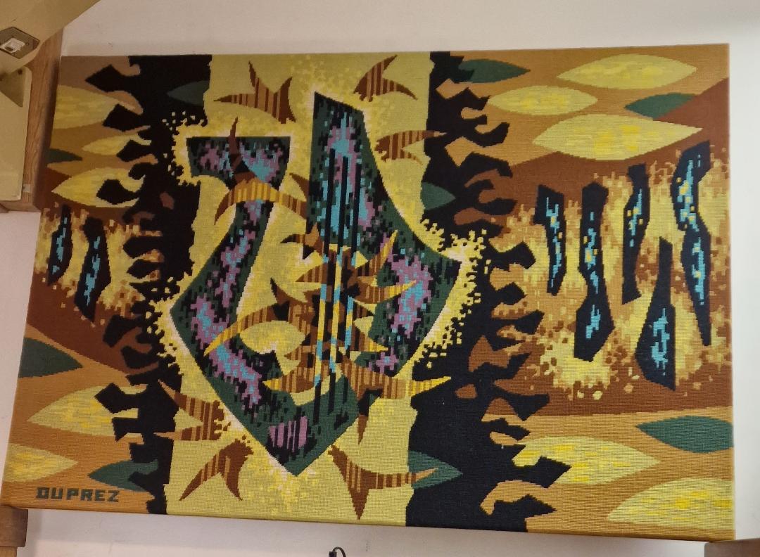 French 1960s woven Tapestry by Jean-Claude Duprez For Sale