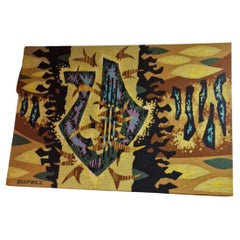 1960s woven Tapestry by Jean-Claude Duprez