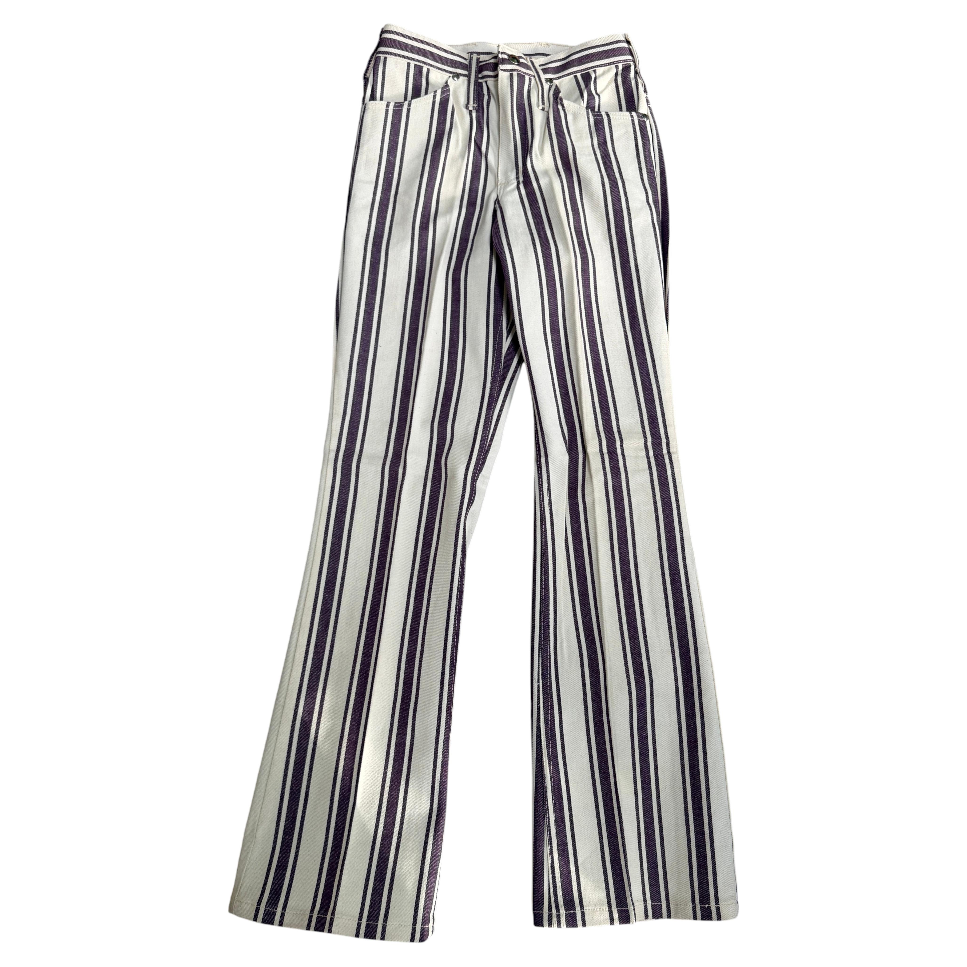 Jean Wrangler hippie à rayures violettes des années 1960, &New, jamais porté, États-Unis