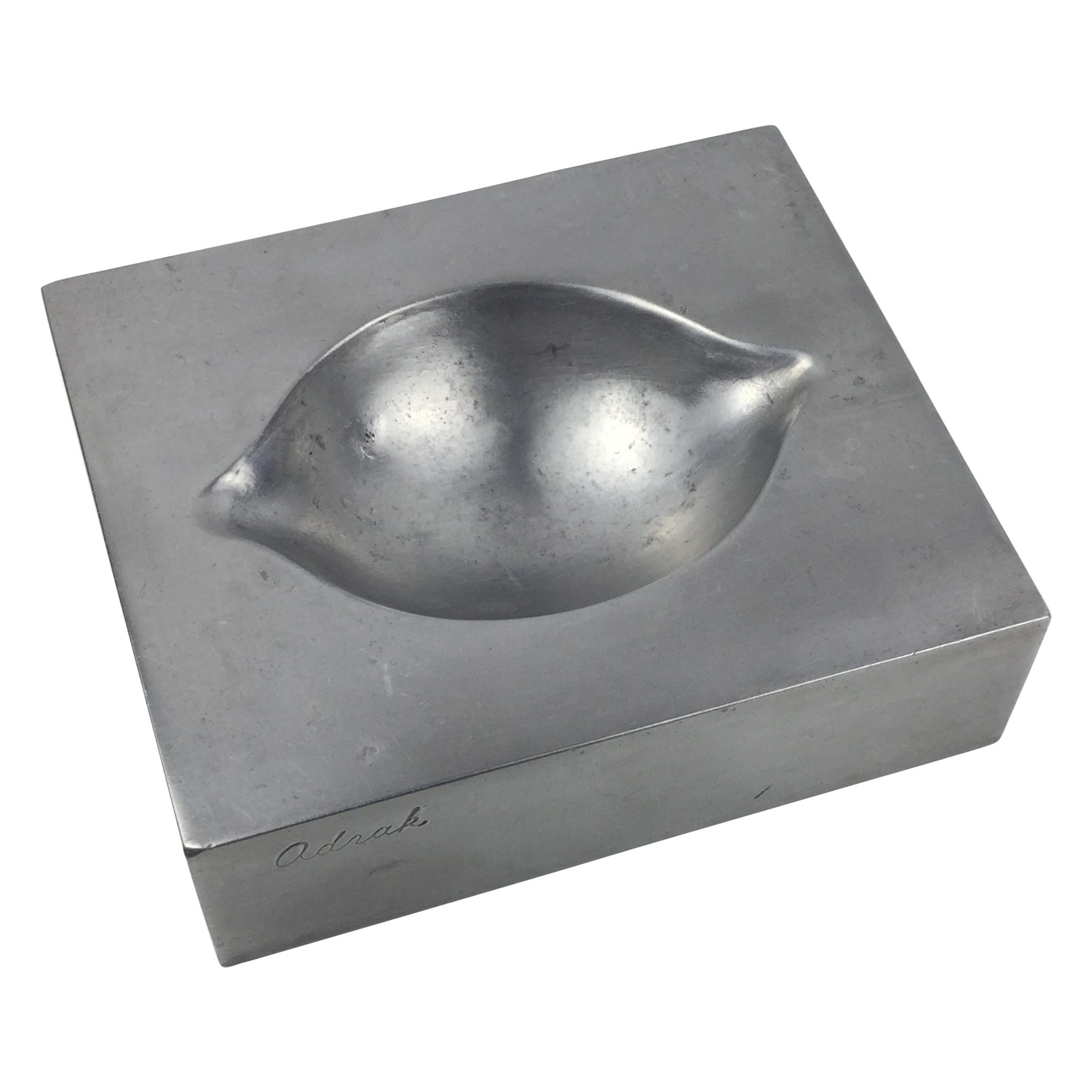 Wright Royston Adzak Pop Art Aluminum Lemon Dish for Atelier A 1960s 