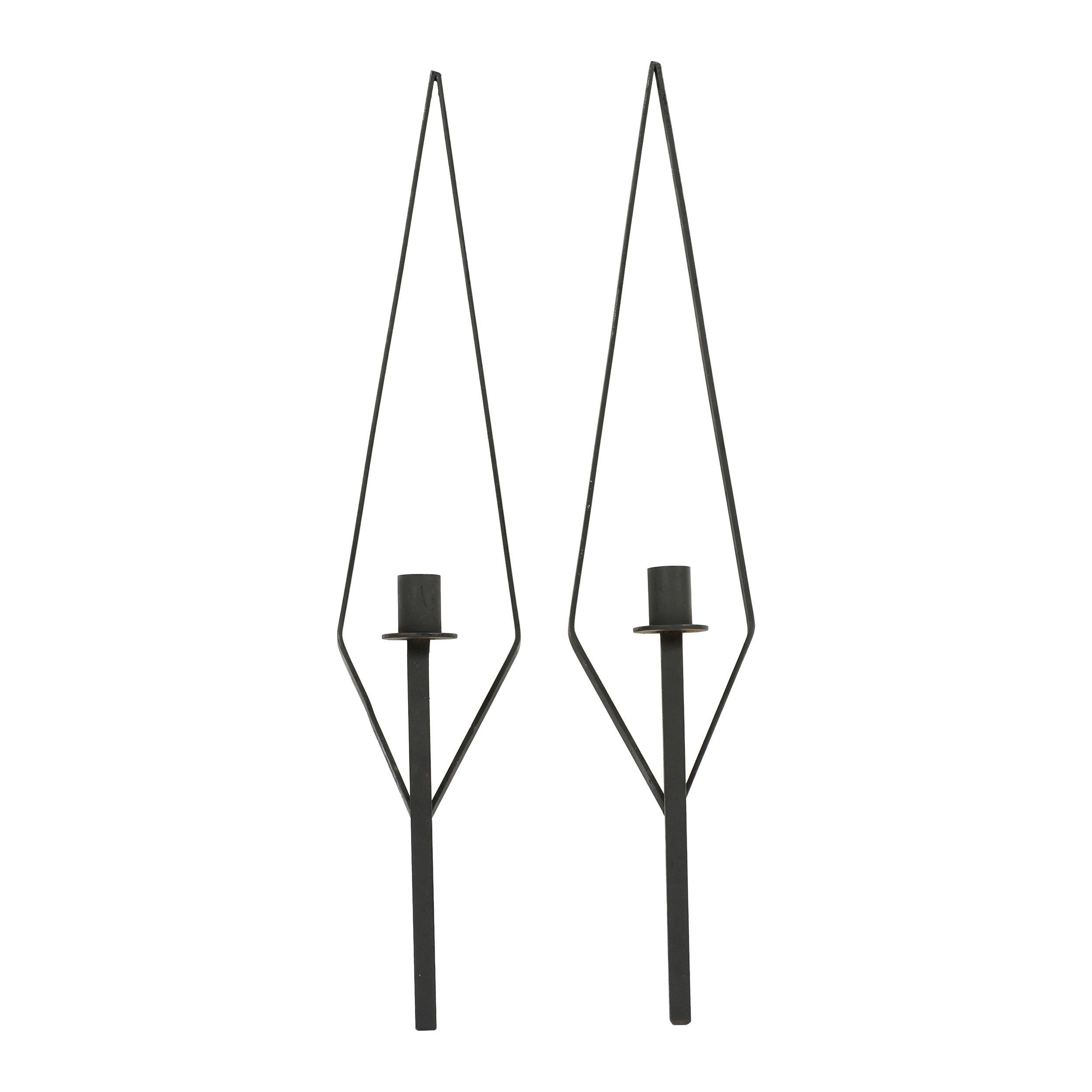1960s Wrought Iron Candle Sconces