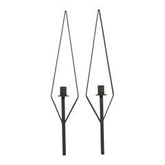 1960s Wrought Iron Candle Sconces