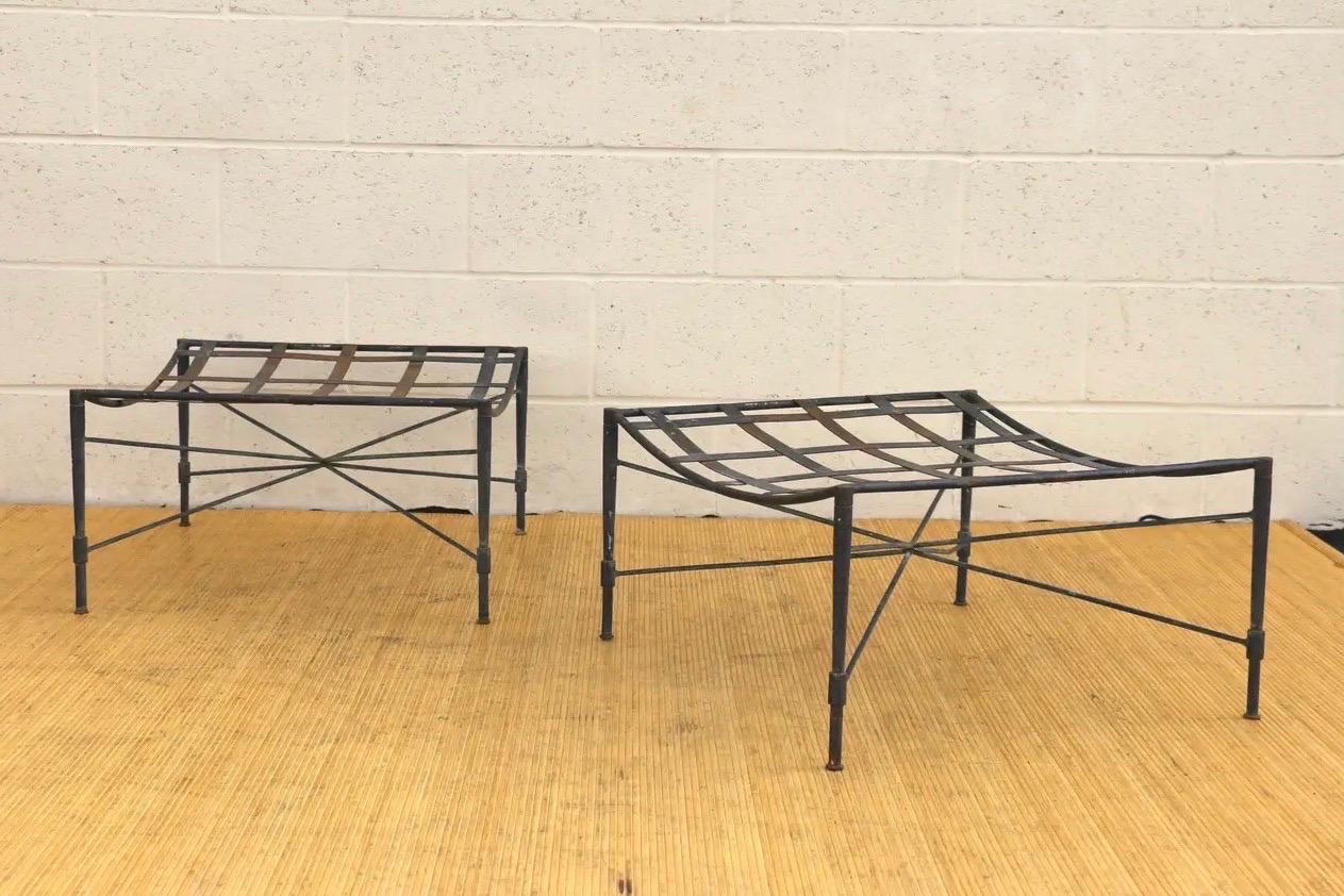 italien Pouf de patio en fer forgé des années 1960 par Mario Papperzini en vente