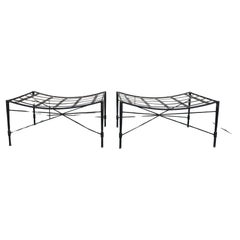 1960s Wrought Iron Patio Ottoman by Mario Papperzini