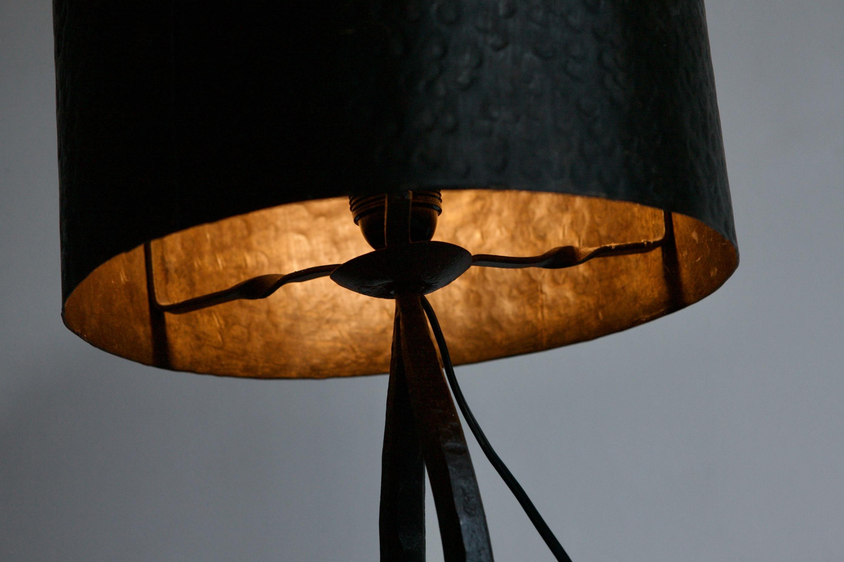 1960's Wrought Iron Table Lamp 2