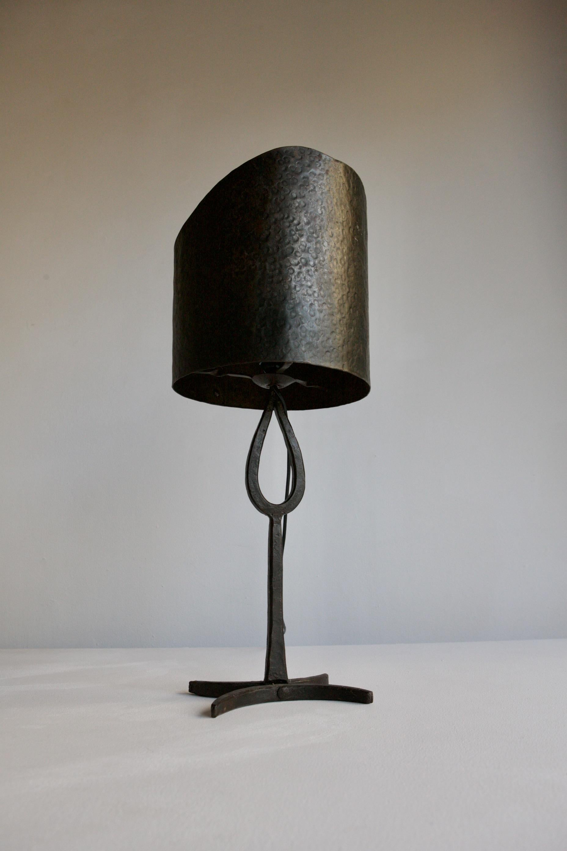 1960's Wrought Iron Table Lamp 3