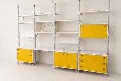 1960's Yellow George Nelson CSS Yellow Tension-Pole Wall Unit, Herman Miller